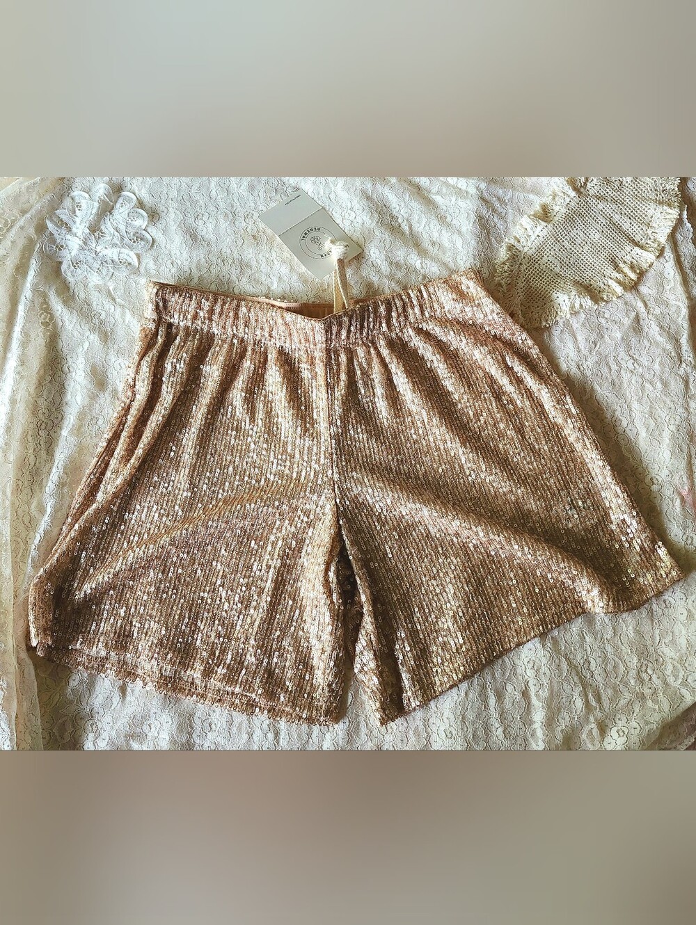 NWT Urban Renewal Champaign Sequin Shorts